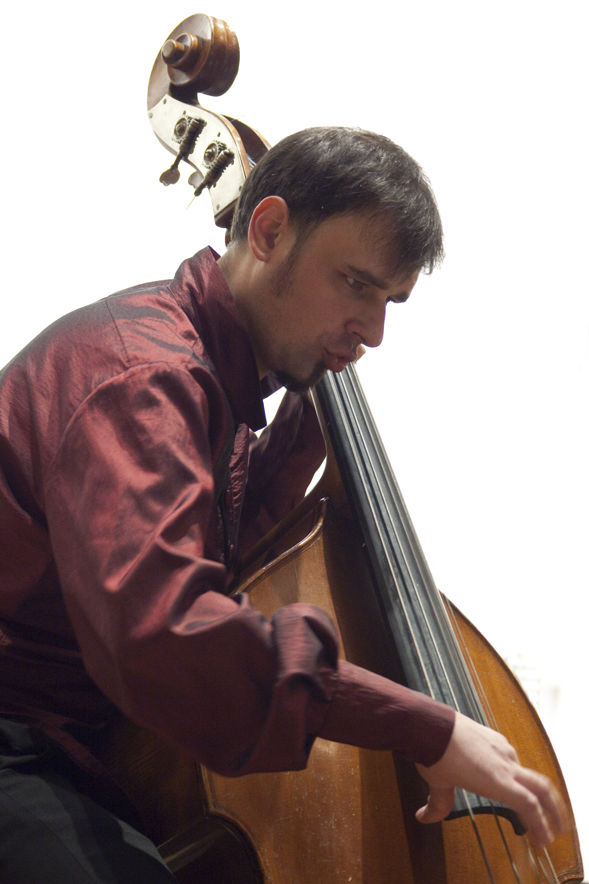 Portrait de profil d’Aleksander Gabryś à Katowice, février 2009.